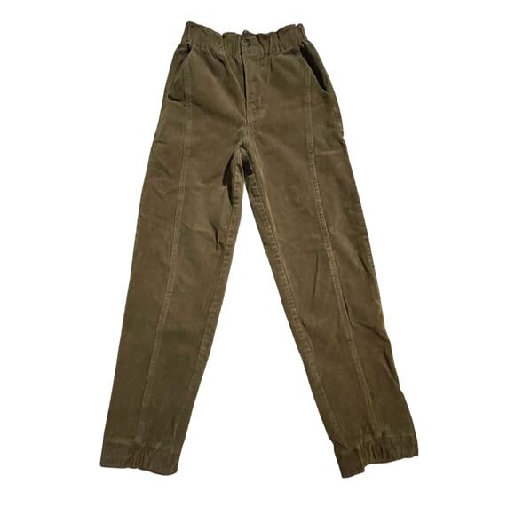 Forever 21 Women's Corduroy Pants Olive Green - XS - Front & Back Pockets - EUC - Picture 1 of 9